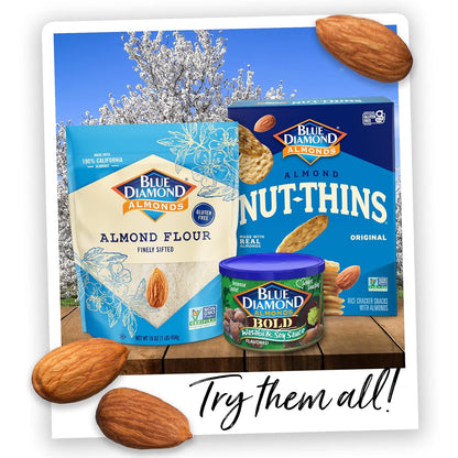 Blue Diamond Almonds BOLD Snack Nuts Variety Pack, 6 oz Resealable Cans for Lunchboxes, School Snacks and After-School Fuel