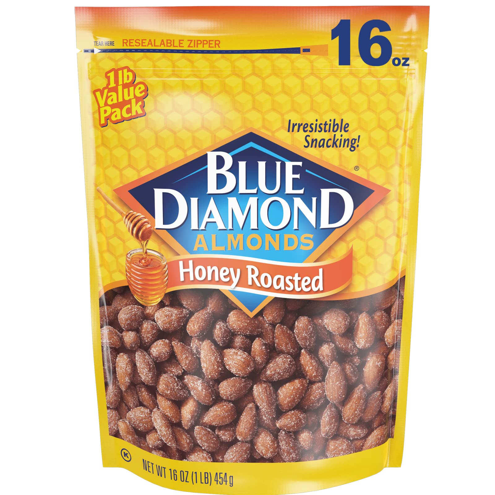 Blue Diamond Almonds Honey Roasted Snack Almonds – Kid-Friendly Lunchbox Snack for School and After-School Fuel