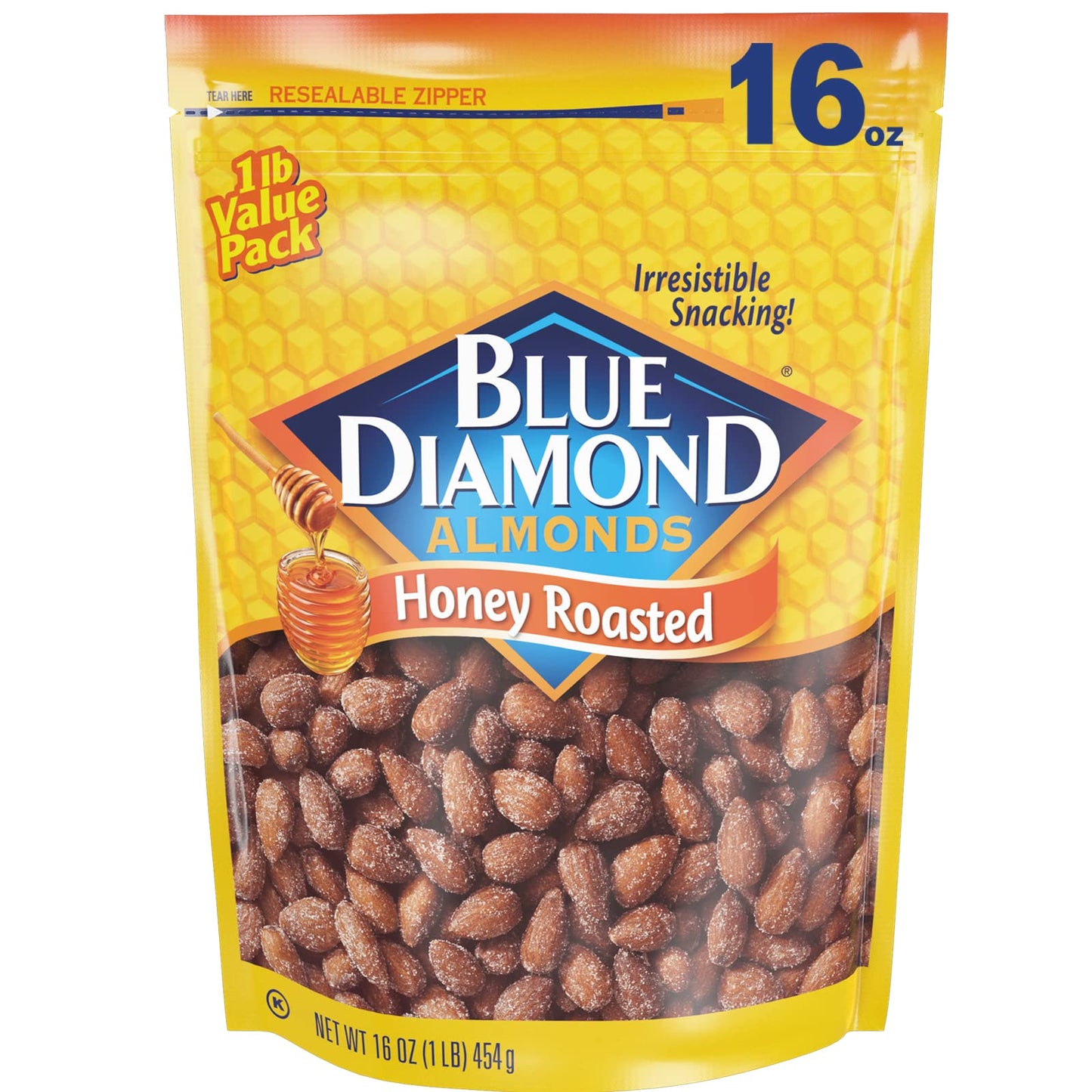 Blue Diamond Almonds Honey Roasted Snack Almonds – Kid-Friendly Lunchbox Snack for School and After-School Fuel