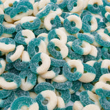 Gummy Candy Bulk BLUE RASPBERRY Rings 1 lb – Ready-to-Give Birthday Gift for Her, Gluten-Free Resealable Bag