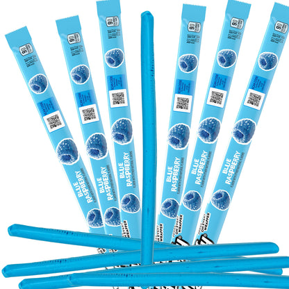 Blue Raspberry Taffy Rope Candy, 24 Pack, Taffy Candy, Individually Wrapped, 0.81 Ounce Ropes