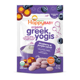 Happy Baby Organics Greek Yogis Freeze-Dried Yogurt Snacks for Babies and Toddlers, Strawberry Banana, 1 oz Single-Serve Pouch
