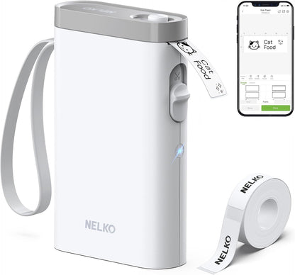 bluetooth connectivity to ios and android via the nelko app (with 750+ templates, 3600+ icons, 700+ borders, 29 languages)