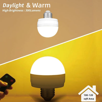 BLUEYE Detachable Rechargeable Light Bulb for Hallway Emergency Backup, Smoke-Free LED During Power Outages