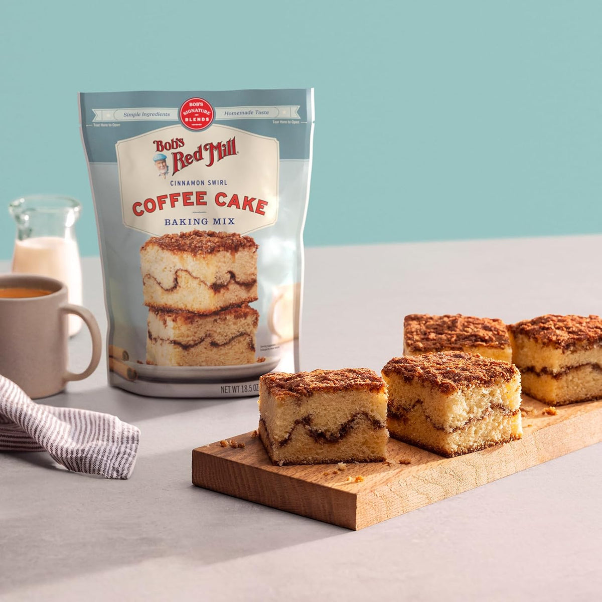 Bob's Red Mill Cinnamon Swirl Coffee Cake Mix – Non-GMO Baking for Clean Label Weekend Mornings