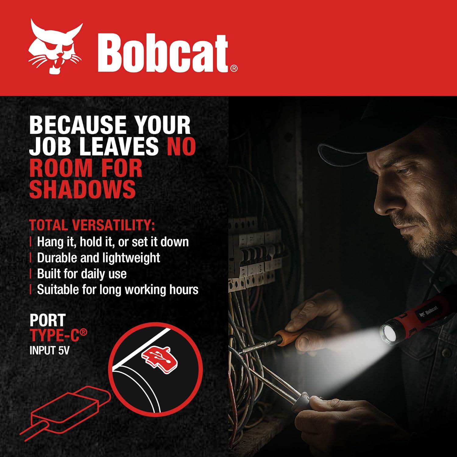 Bobcat Rechargeable Neck Light – Portable Camping Light for Tent Reading and Nighttime Hiking