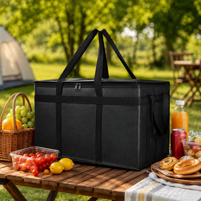 Bodaon Insulated Food Delivery Bag – XXXL Neutral-Tone Carrier for Clutter-Free Kitchens and Garages