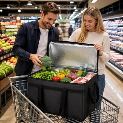 Bodaon Insulated Food Delivery Bag – XXXL Neutral-Tone Carrier for Clutter-Free Kitchens and Garages