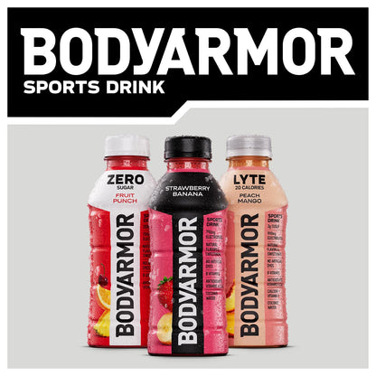 BODYARMOR LYTE Desk Friendly Electrolyte Drink for Home Office and Remote Workdays, 28 Fl Oz Bottles (15 Pack)
