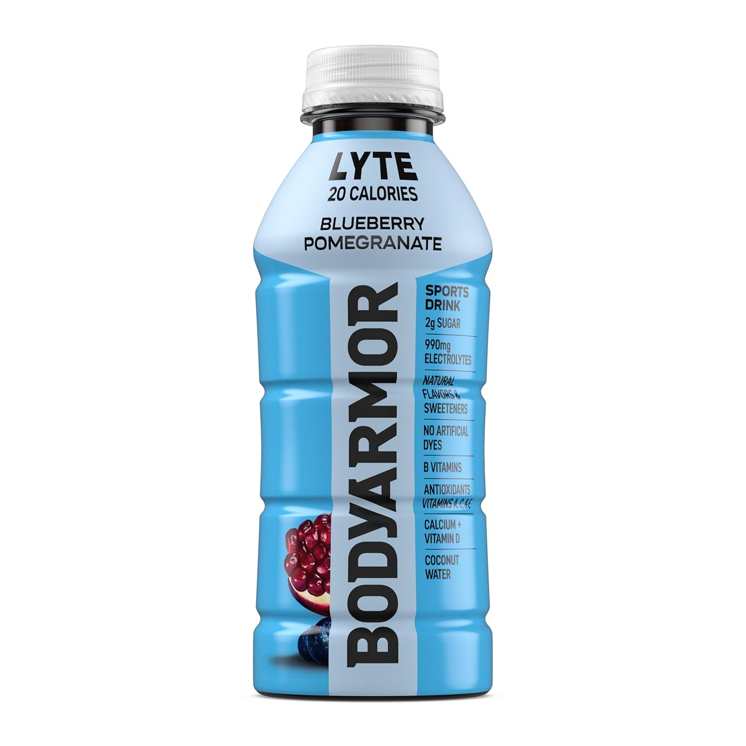 BODYARMOR LYTE Sports Drink – Family Bulk Hydration for Youth Sports Practices, Blueberry Pomegranate Coconut Water Beverage, 16 Fl Oz (Pack of 24)