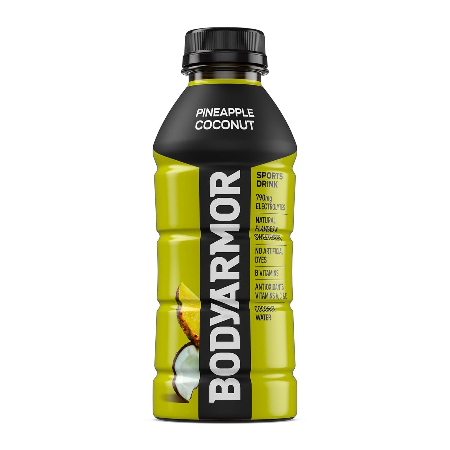 BODYARMOR Pineapple Coconut Sports Drink – Portable Hydration for Hiking, Camping, and Trail Running, 16 Fl Oz Bottles (Pack of 12)
