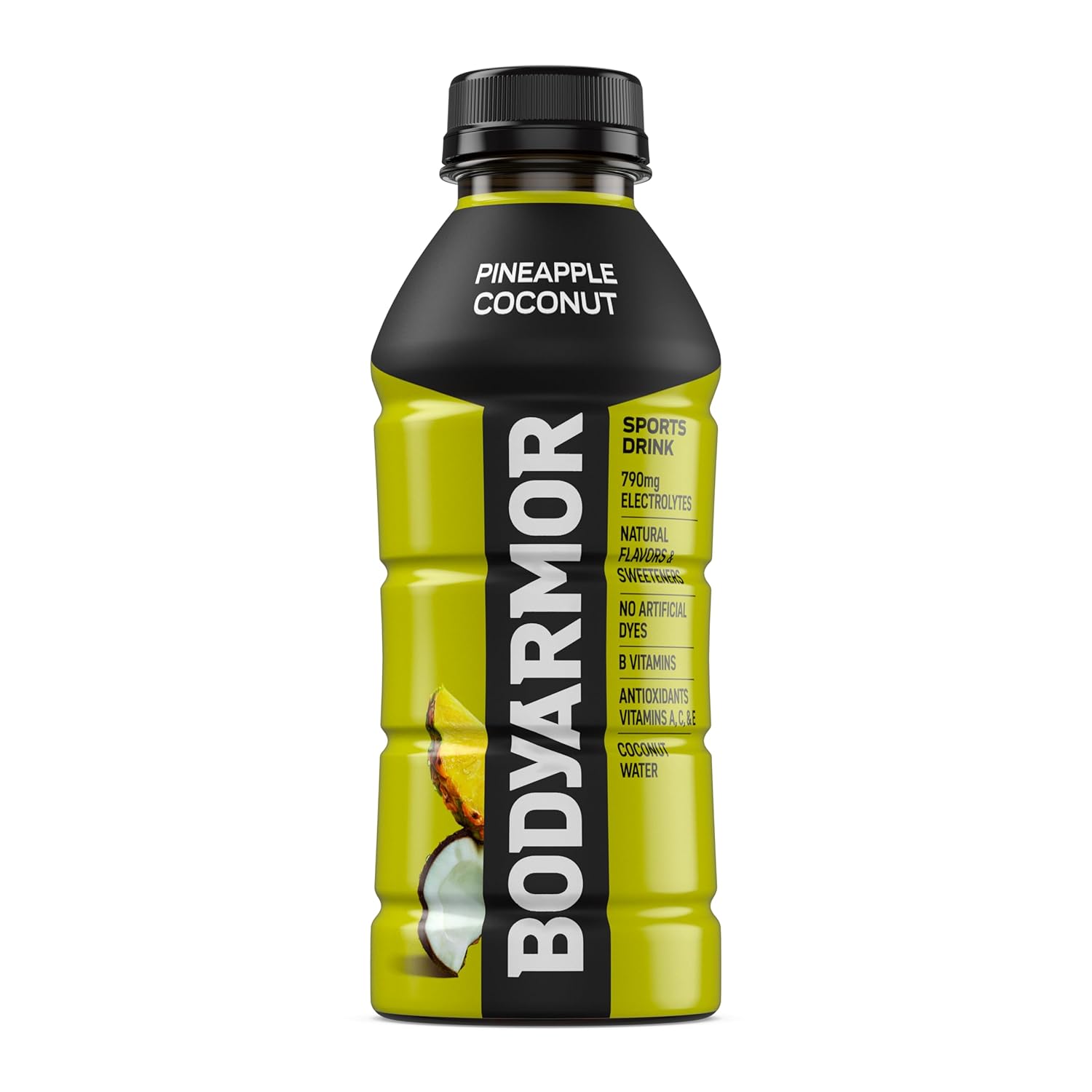 BODYARMOR Pineapple Coconut Sports Drink – Portable Hydration for Hiking, Camping, and Trail Running, 16 Fl Oz Bottles (Pack of 12)