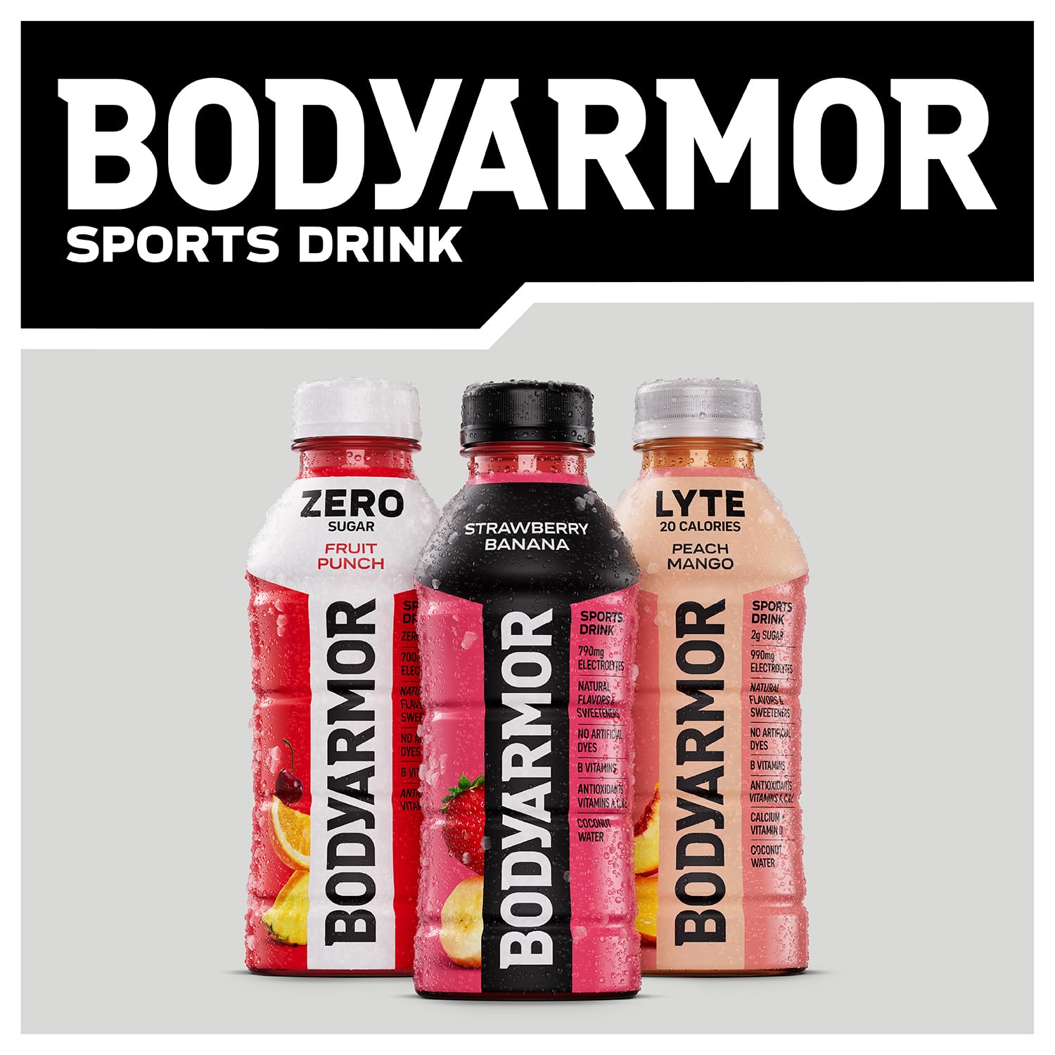 BODYARMOR Sports Drink – Portable Hydration for Hiking and Trail Running, Coconut Water Electrolyte Beverage