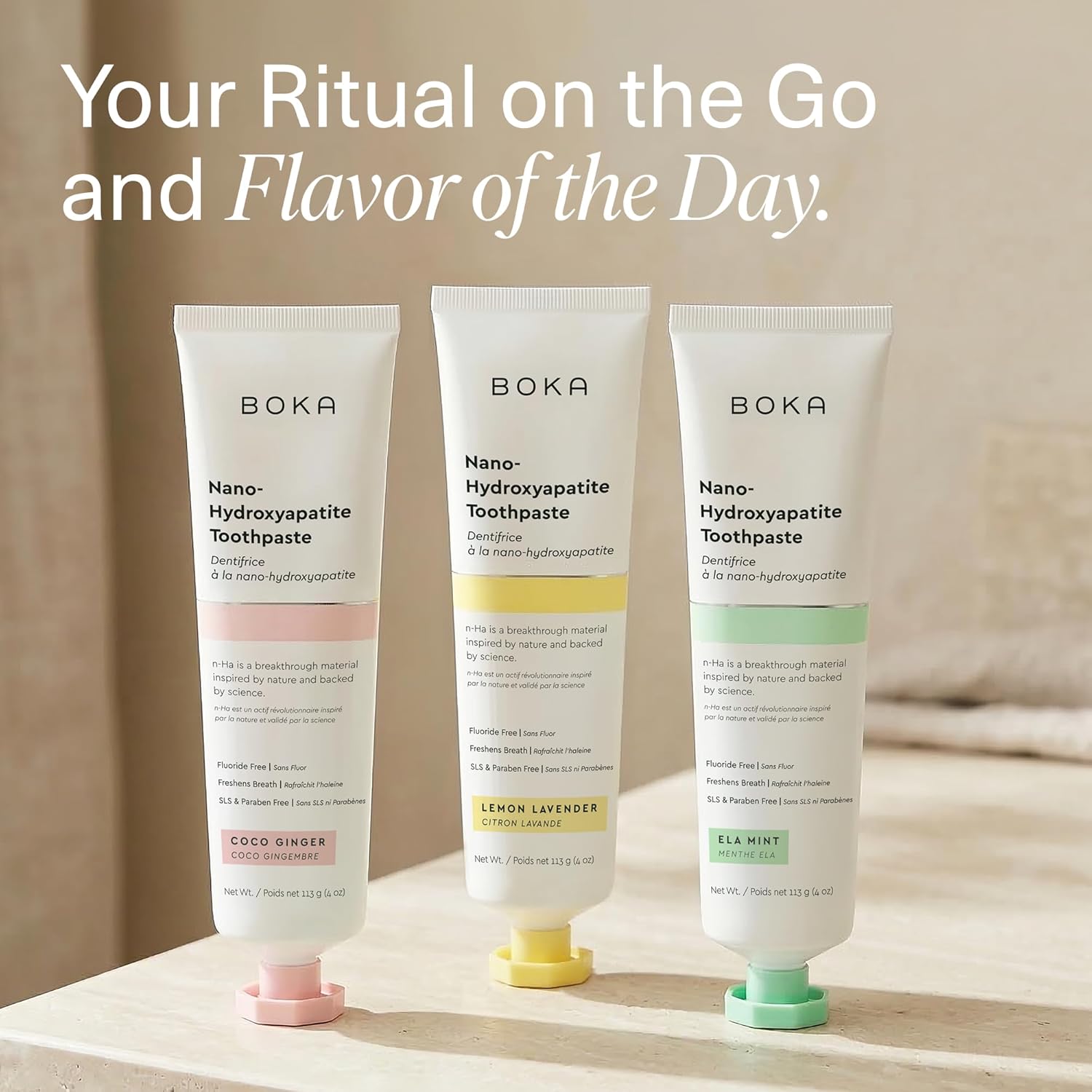 Boka Fluoride Free Toothpaste with Aloe Vera and Green Tea – Soothing Daily Brushing for Enamel Concerns