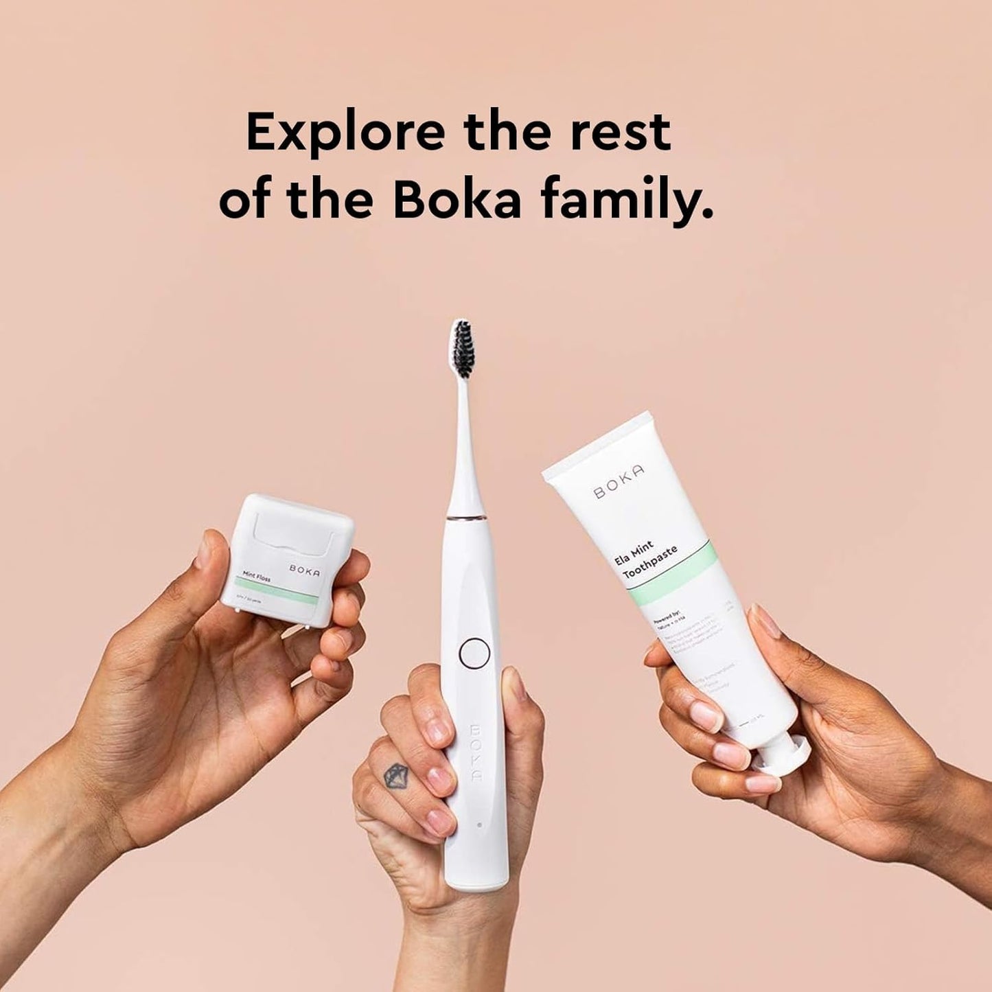 Boka Fluoride Free Toothpaste with n-Ha – Clean Ingredient Oral Care Safe for the Whole Family Bathroom