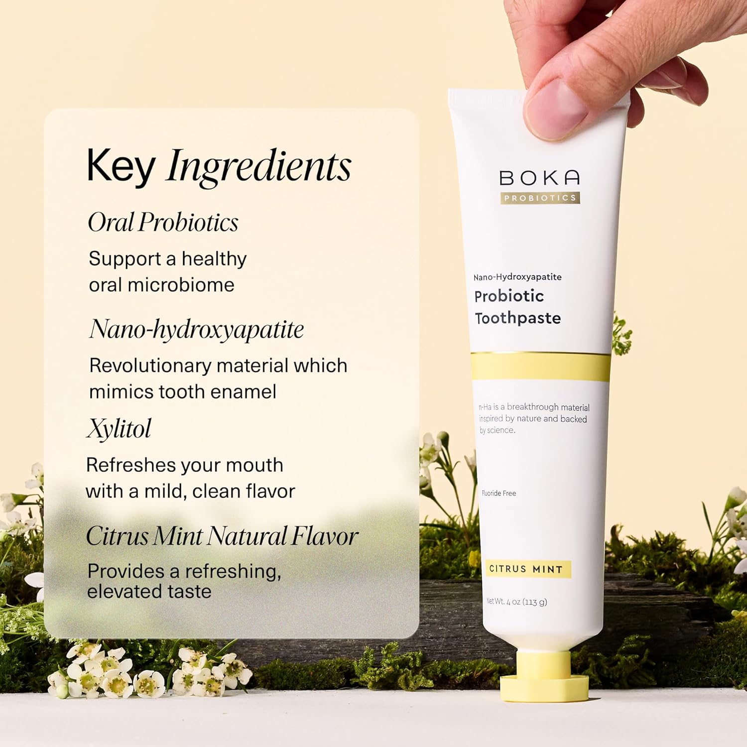 Boka Nano Hydroxyapatite Toothpaste – Free from Fluoride, Parabens, and Artificial Colors for Worry-Free Brushing