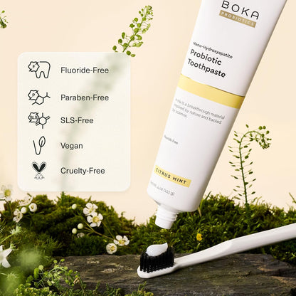Boka Nano Hydroxyapatite Toothpaste – Free from Fluoride, Parabens, and Artificial Colors for Worry-Free Brushing