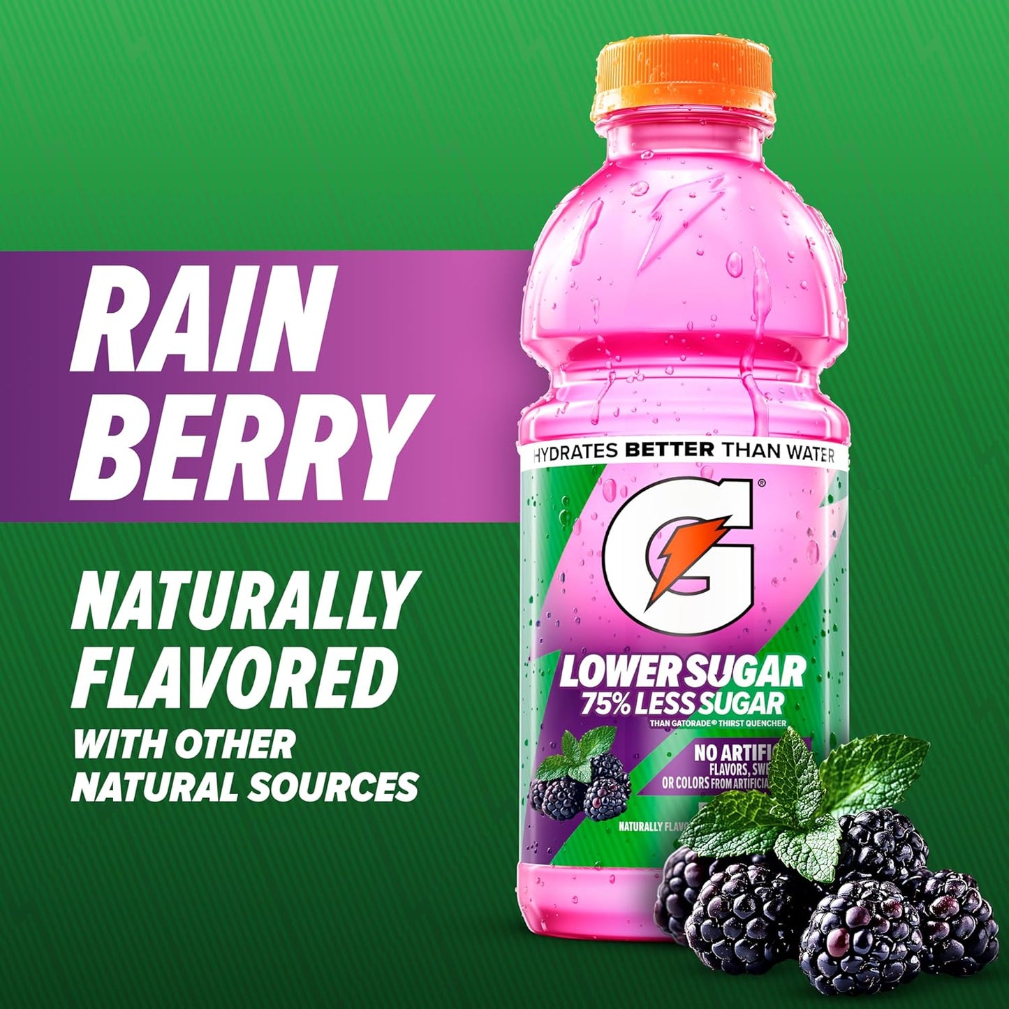 bold natural colors maintaining the recognizable gatorade visual identity