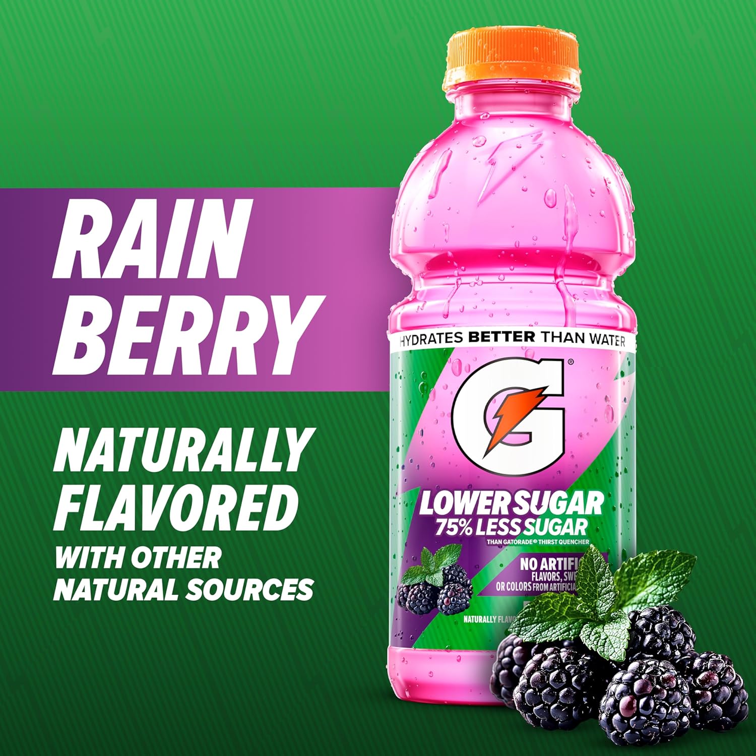 bold natural colors maintaining the recognizable gatorade visual identity