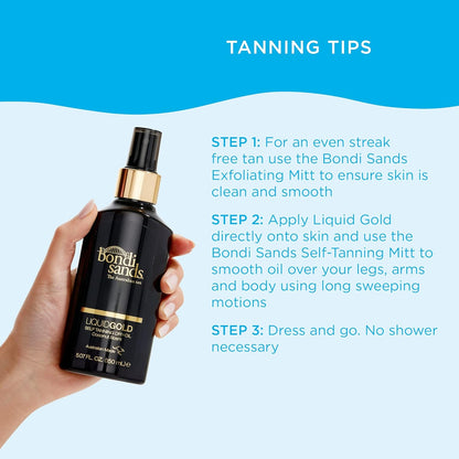 Bondi Sands Liquid Gold Self Tanning Dry Oil – Mindfulness-Friendly Tanning Oil for Your Nightly Skincare Wind-Down