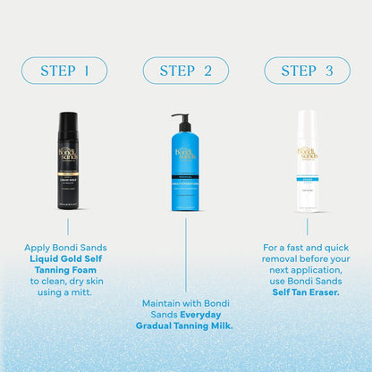 Bondi Sands Liquid Gold Self Tanning Foam | Essentials-Only Self-Tan for Intentional Routines