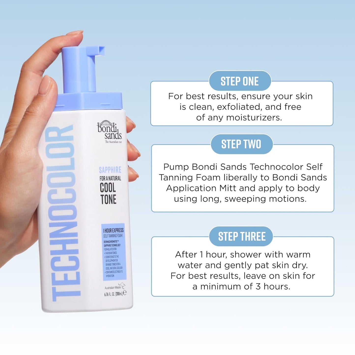 Bondi Sands Technocolor Self-Tanning Mousse – Effortless One-Step Glow in Four Essential Shades