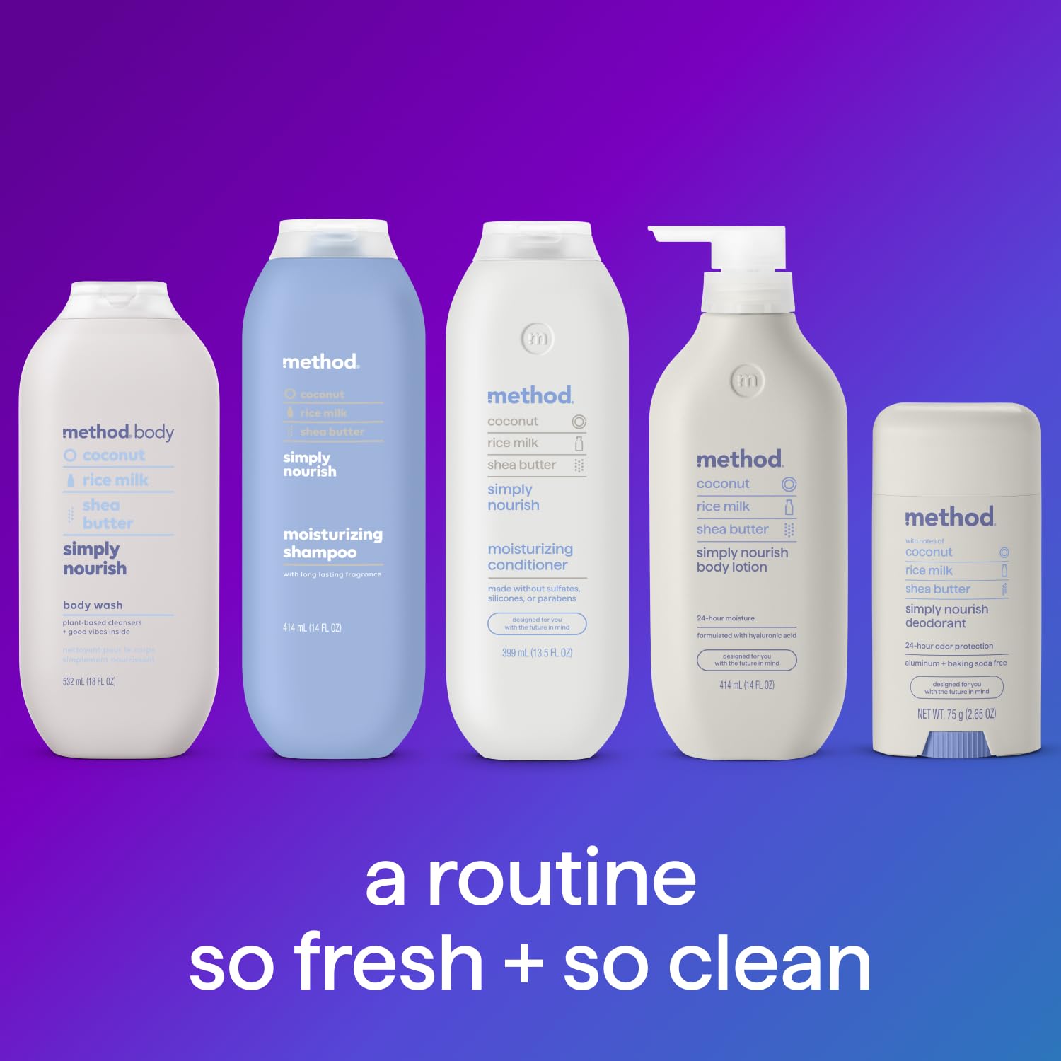 bottle (minus pump) constructed from 80% post-consumer recycled plastic