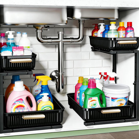 bottom pull-out sliding drawer for front-access retrieval