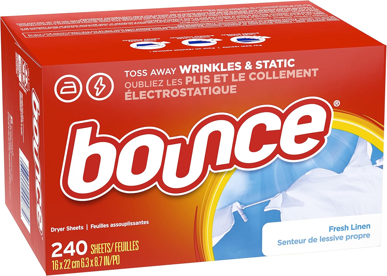 Bounce Fabric Softener Sheets – Effortless Fresh Linen Dryer Sheets for Clutter-Free Laundry Room Storage