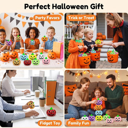 bounces back to original pumpkin shape after squeezing, twisting, or stretching
