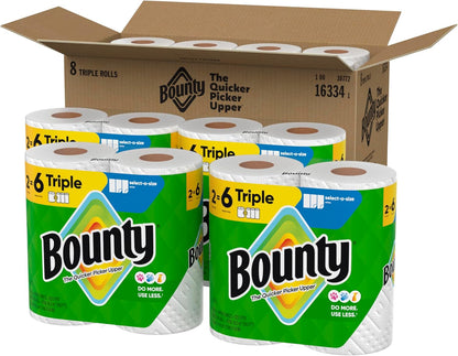 Bounty Select-A-Size Paper Towels for Remote Work Routines, Reliable Kitchen Cleanup Between Video Calls