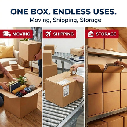 BOX USA Corrugated Mailer Boxes – 18x14x12 Medium Shipping Cartons for Garage Fulfillment and Office Moves