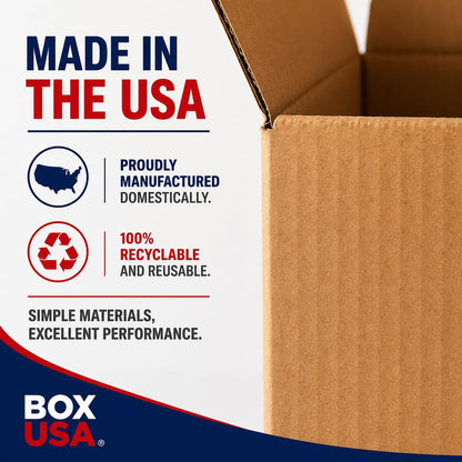 BOX USA Corrugated Mailer Boxes – 18x14x12 Medium Shipping Cartons for Garage Fulfillment and Office Moves