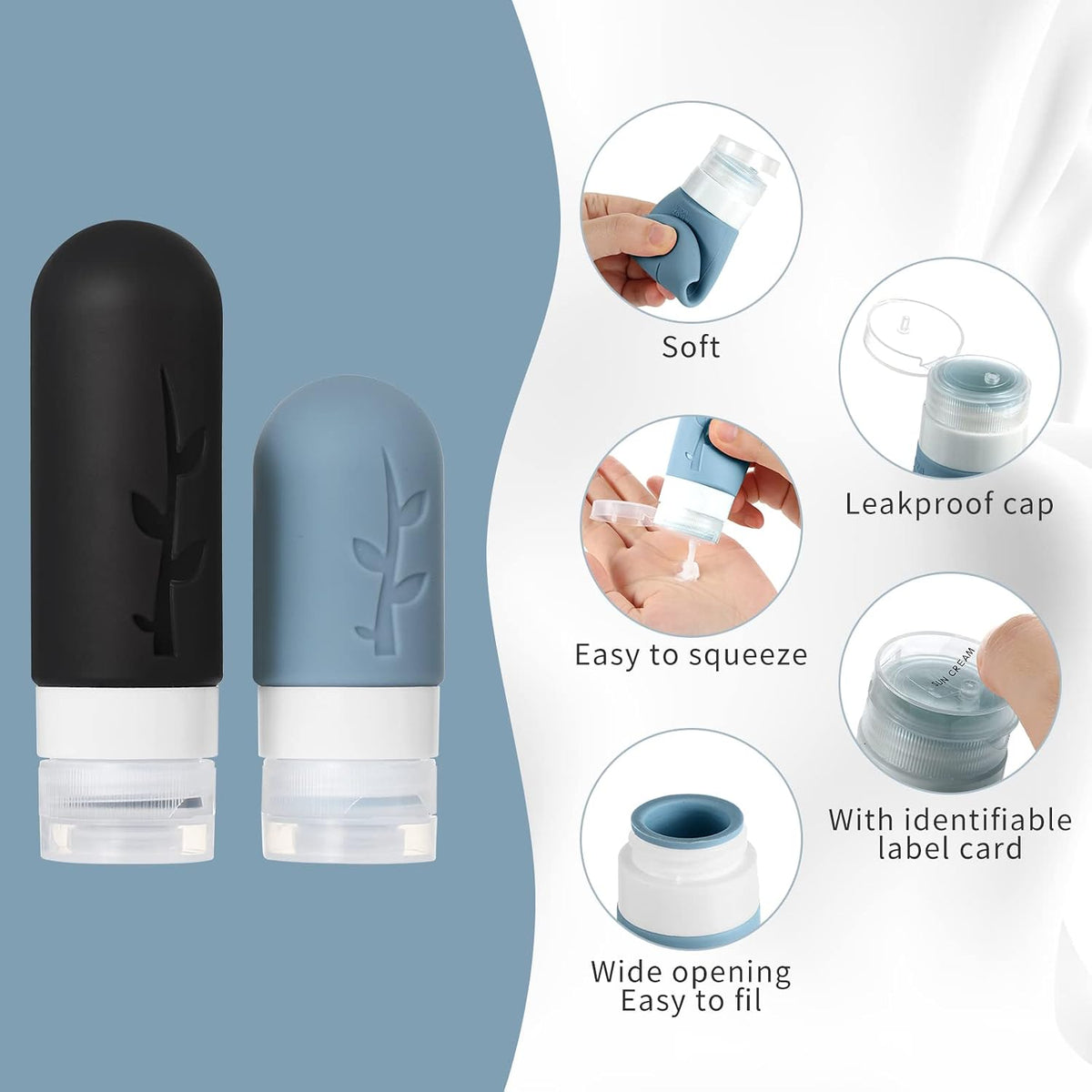 bpa-free non-toxic pet and food-grade silicone material, odorless and reusable