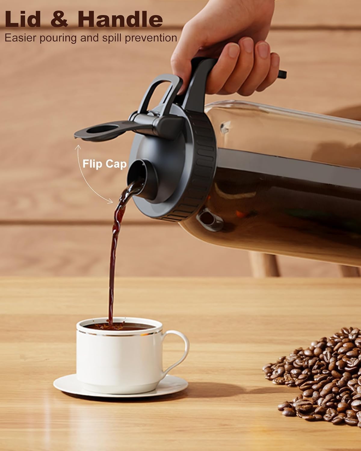bpa-free silicone airtight seal for leakproof flip-top lid