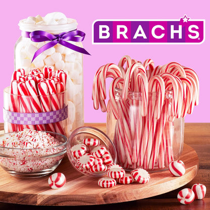 Brach's Holiday Soft Peppermint Candy – Kid-Friendly Individually Wrapped Christmas Candy for School Parties and Stockings, 10oz Bag