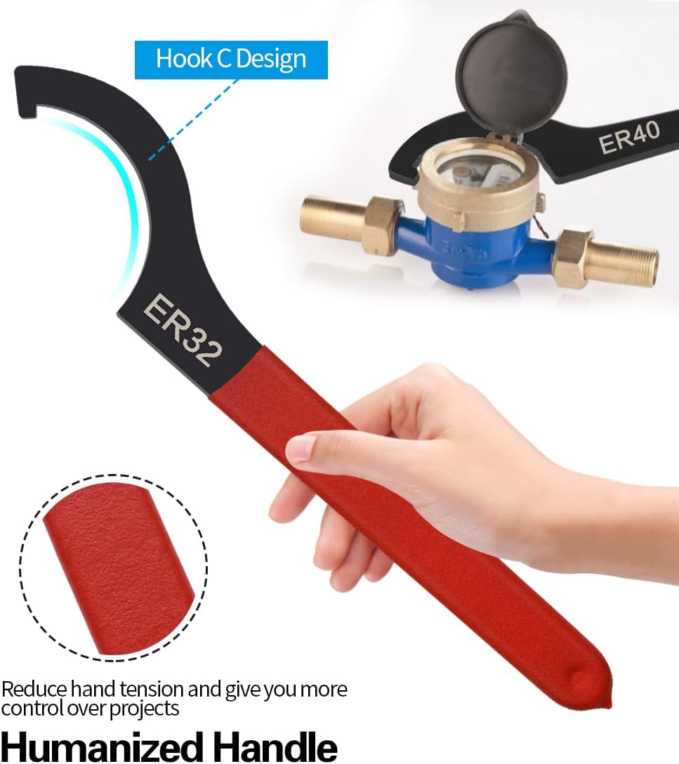 [Brand] C-Shape Shock Spanner Wrench Kit – 6-Size Coverage to Speed Up Coilover Adjustments