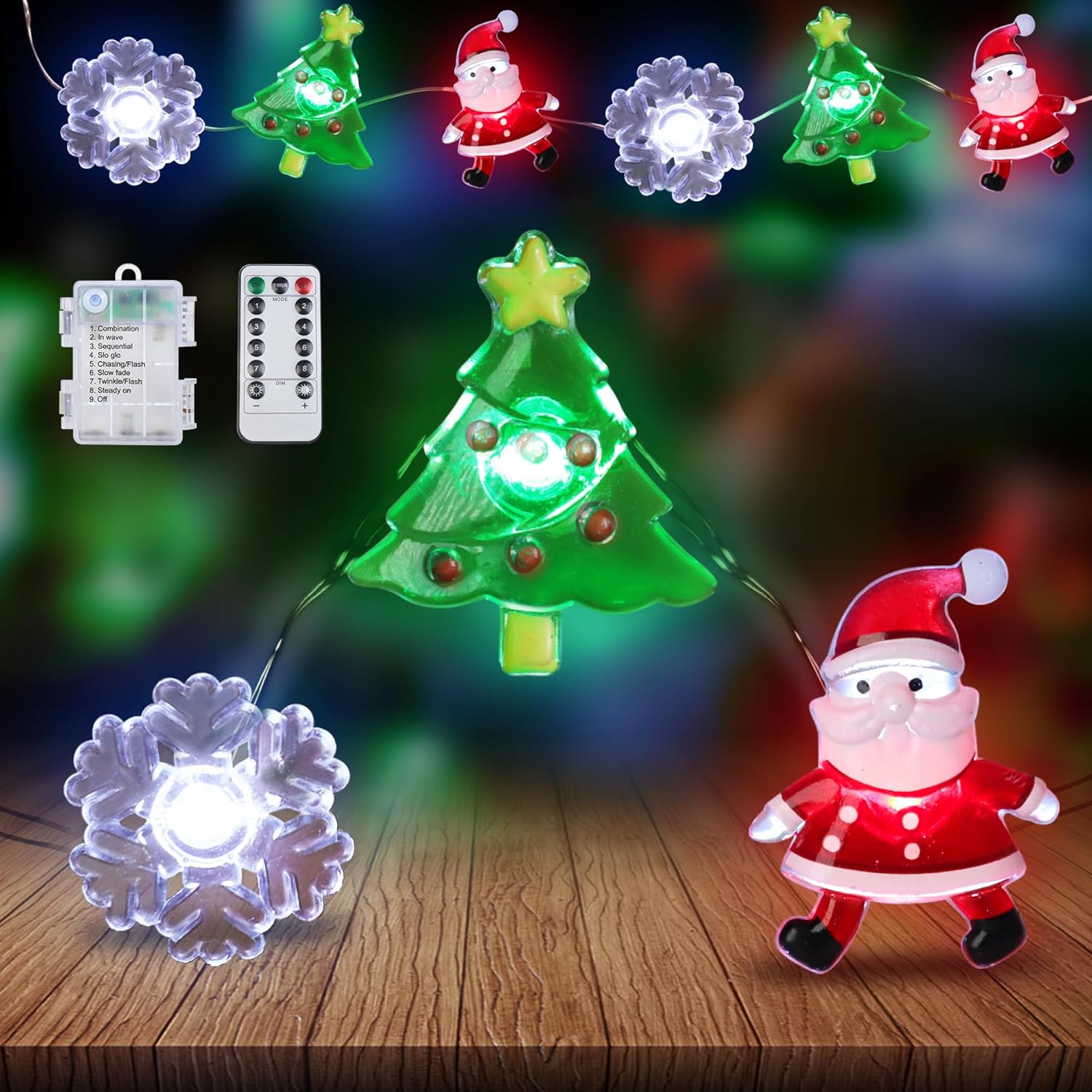 [BRAND] IP65 Waterproof Battery Christmas String Lights – Patio, Balcony, and Front Porch Holiday Decor