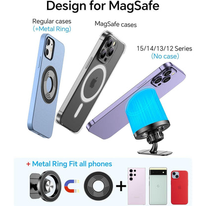 [Brand] Magnetic Car Phone Mount - Useful Everyday Gift for Commuters with 20 Magnet Hold and Dual Mount Options