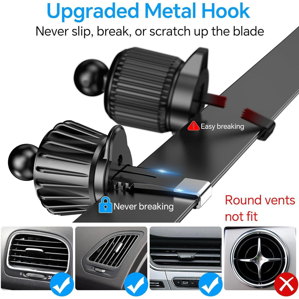[Brand] Magnetic Car Phone Mount - Useful Everyday Gift for Commuters with 20 Magnet Hold and Dual Mount Options