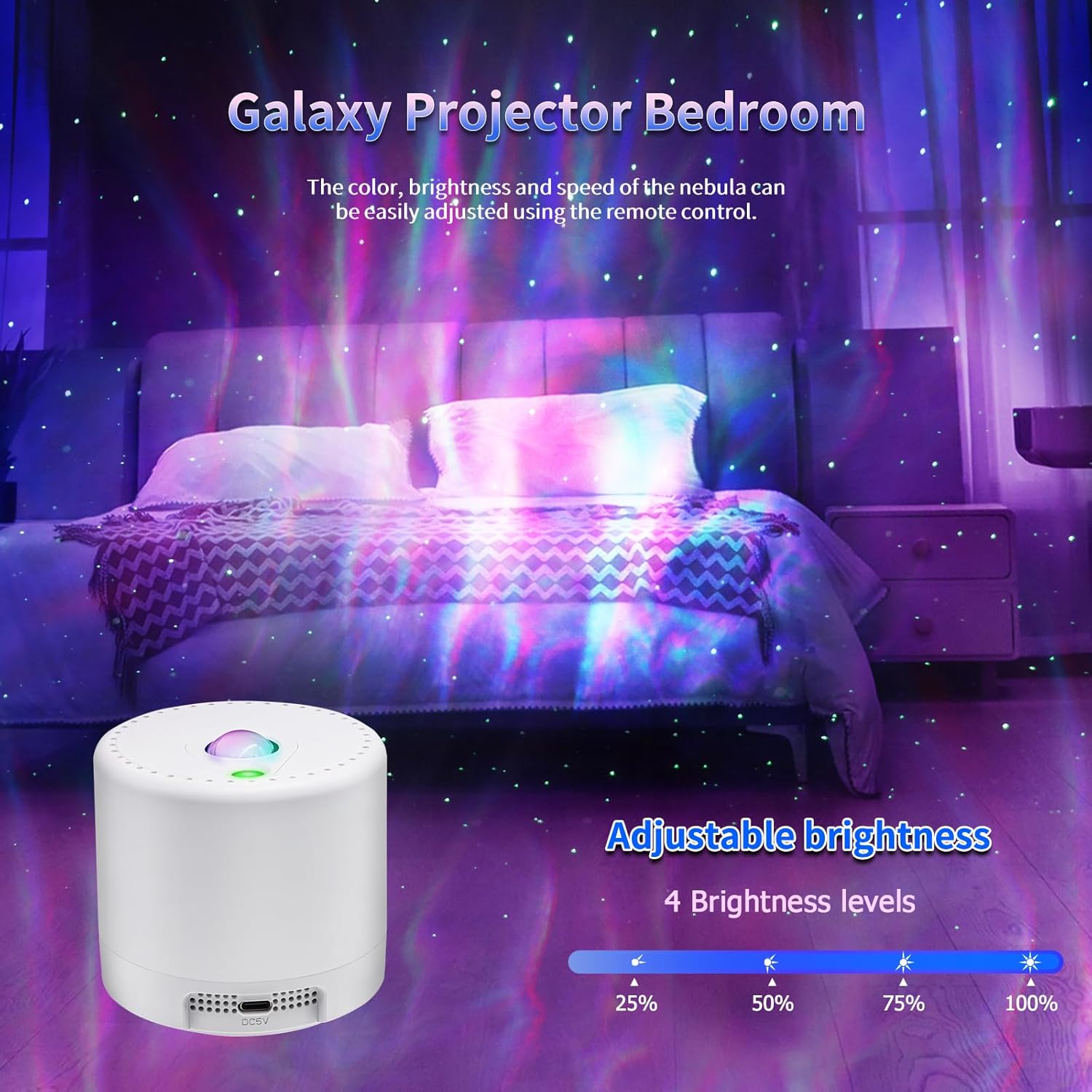[Brand Name] Galaxy Star Projector – Nursery Night Light for Babies and Toddlers, Cool-Touch LED with Auto Timer