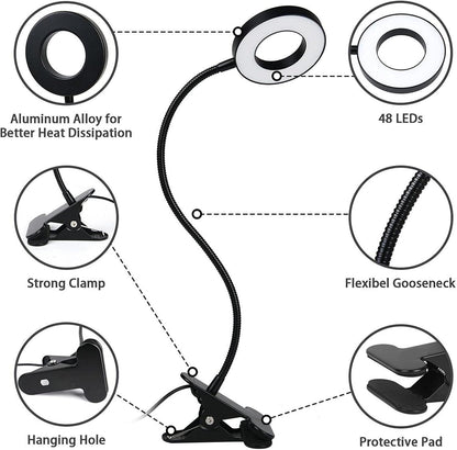 [Brand Name] LED Clip Lamp – Thoughtful Gift for Students and Bookworms, USB Reading Light for Bedside