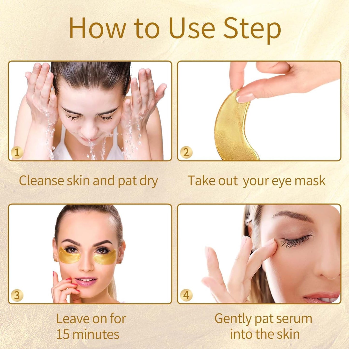 BRAND Under Eye Patches 40 Pairs – Luxury Bridesmaid Proposal Gift Set with 24K Gold & Rose Eye Masks