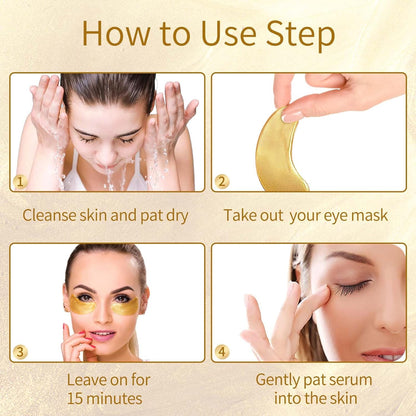 BRAND Under Eye Patches 40 Pairs – Luxury Bridesmaid Proposal Gift Set with 24K Gold & Rose Eye Masks