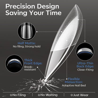 break-resistant soft gel material designed to last 28+ days