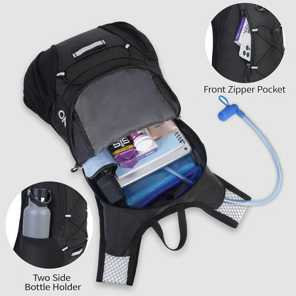 breathable air mesh back panel for cooling airflow