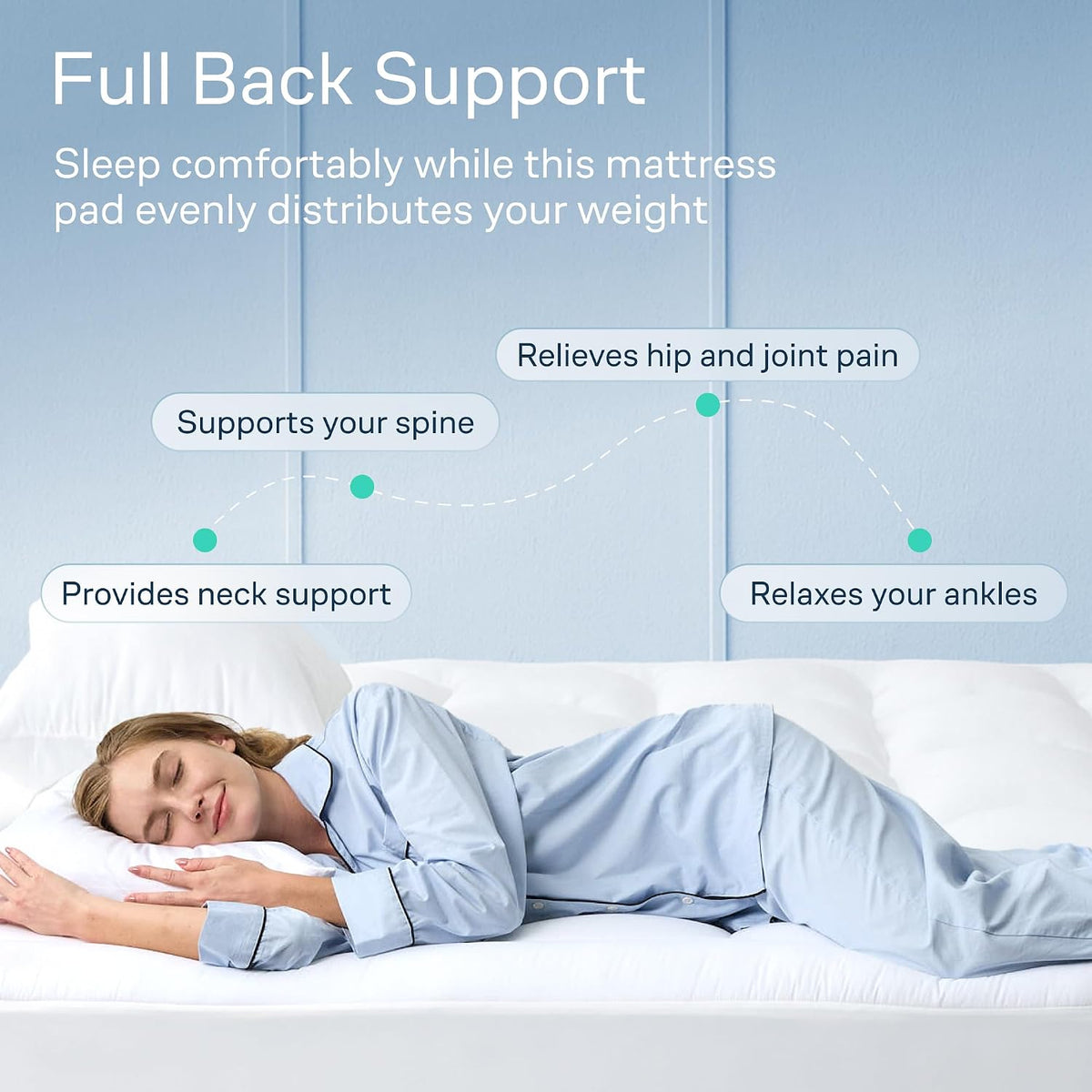 breathable, sweat-absorbent cotton surface with no latex or formaldehyde