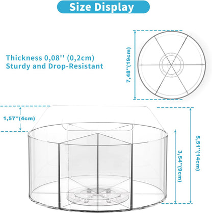 BrightBasics Kids Art Desk Organizer – Drop-Resistant Rotating Supply Tray with Carrying Handle for Elementary Art Stations