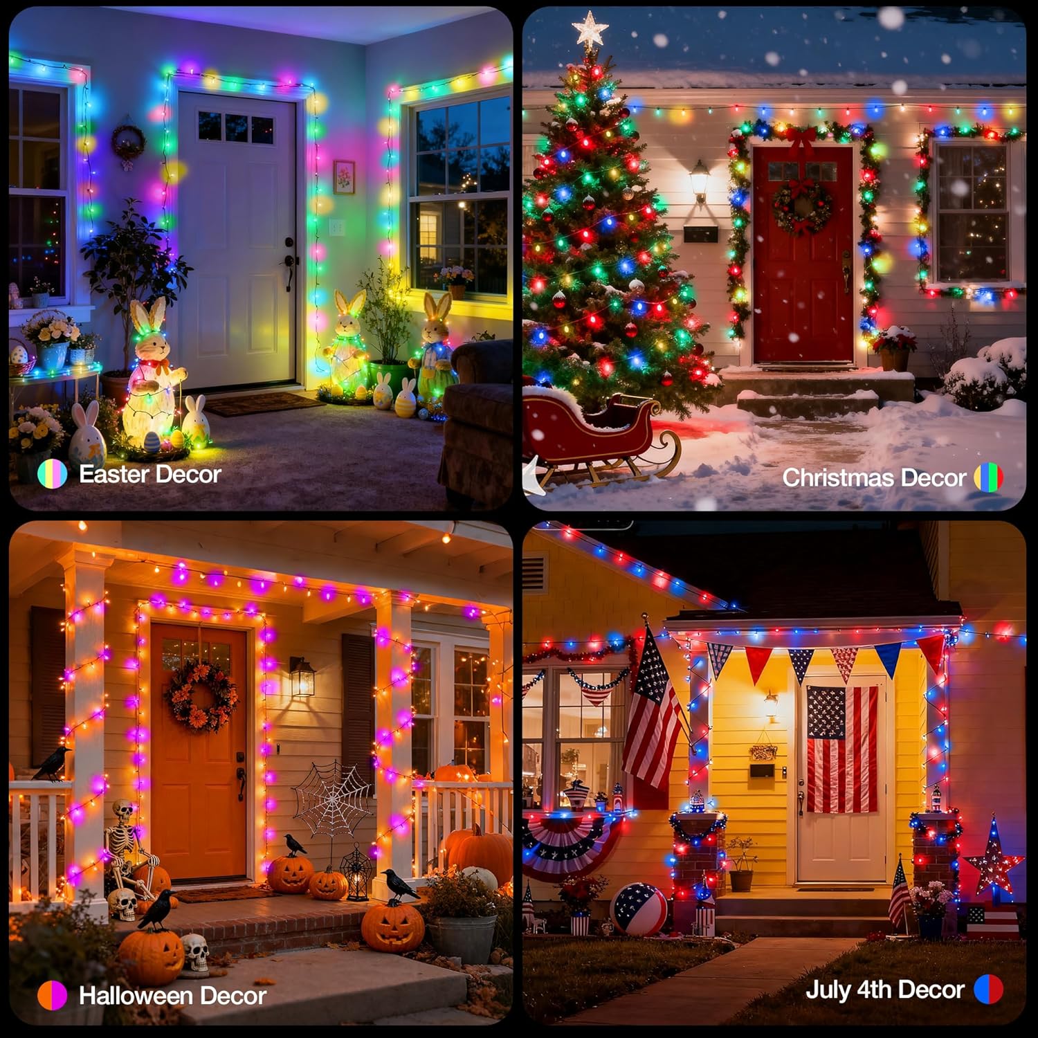 Brightown Cool to Touch LED String Lights 98.4ft 300 LED – Safe Kids Room, Nursery & Playroom Decor with Auto Timer