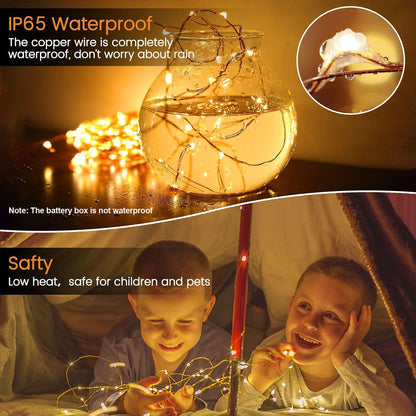 Brightown Fairy Lights Battery Operated 24 Pack – Cool-to-Touch Kid-Safe LED String Lights for Nursery Bedroom Playroom and Reading Nook